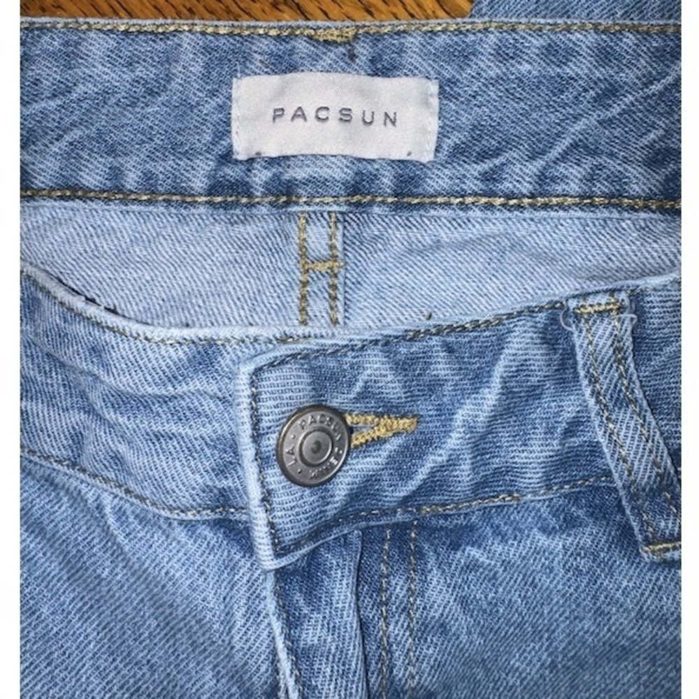 PacSun Womens Light Wash High Rise Wide Leg Relaxed Denim Jeans Size 26 - Picture 5 of 6